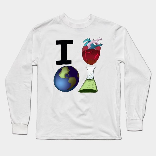 I Love Earth Science Long Sleeve T-Shirt by Perryology101